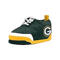 FOCO Mens NFL Team Logo Plush Oversized Sneaker Slippers