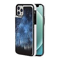 Starry Night Sky Wallet Case for iPhone 12 Mini Case, Pu Leather Wallet Case with Card Holder, Shockproof Phone Cover for iPhone 12 Mini Case 5.4