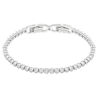 Swarovski Emily Tennis Bracelet Jewelry Collection, Clear Crystals, Blue Crystals, Pink Crystals (Amazon Exclusive)