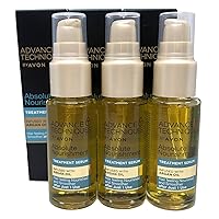 3 x AVON Advance Techniques Nourishing Hair Serum with Moroccan Argan Oil 30ml - 1.0fl.oz SET !