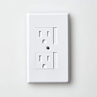 Mommy's Helper Safe Plate Self Closing Electrical Outlet Covers, Baby Proofing Safety Wall Socket Plate, Automatic Sliding Cap Cover Standard Wall Outlet Cover, White