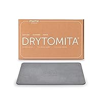 Momo Lifestyle Stone Bath Mat Drytomita Technology Diatomaceous Earth Bath Mat, Non-Slip Super Absorbent Quick Drying Shower Mat (23.6 X 15.4 Inches) Graphite Grey