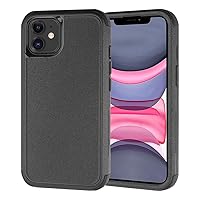 iPhone 11 Case, Heavy Duty [Shockproof] [Dropproof] 3-Layer Hard Back Protection Phone Case, Wireless Charging Protective Cover for iPhone 11 - Black