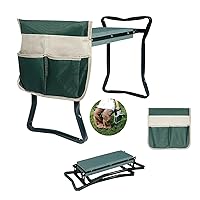 Garden Kneeler and Seat with Thicken Widen Soft Kneeling Pad，Heavy Duty Bench for Kneeling and Sitting Prevent Knee & Back Pain, with Pouch Bag, Garden Gift for Man Women, Parents