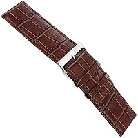 26mm Speidel Brown Alligator Matte Genuine Leather Square Tip Mens Watch Band 8051