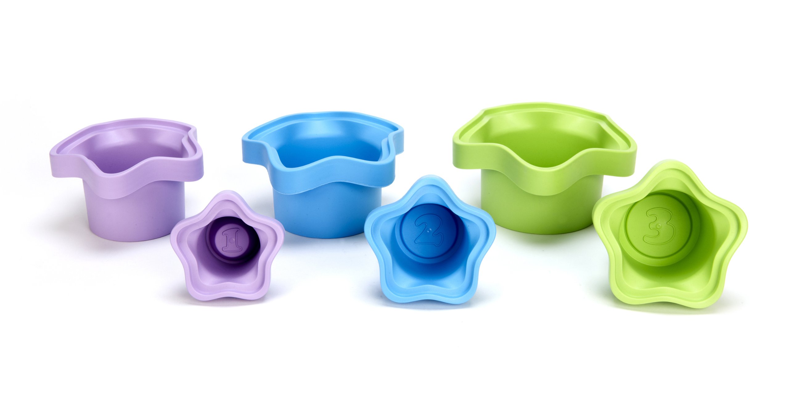 Green Toys Stacking Cups, Purple/Blue/Green