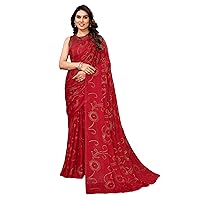 Traditional Indian Women Fancy Saree With Beautiful Work Saree & Blouse Muslim Sari 5607