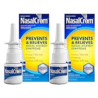 NasalCrom Nasal Spray Allergy Symptom Controller | 200 Sprays | .88 FL OZ (2 Pack)