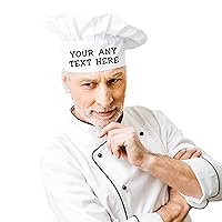 Personalized Embroidered Chef Hat Custom Name - Chef Hat Adult Adjustable Elastic Baker Kitchen Cooking Chef Cap