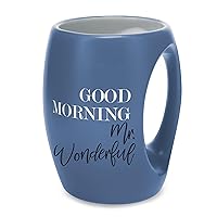 Good Morning Mr. Wonderful - 16 oz Green Coffee Mug Tea Cup Gift From Husband Boyfriend Anniversary Wedding Birthday Long Distance Present