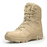 Extra Large Men's Military Boots Tall Outdoor Hike Shoes Men's Anti-Collision Quality Lead Tactics Boots Warm Boots Warm Cotton Shoes (Color : Khaki 2, Shoe Size : 39)