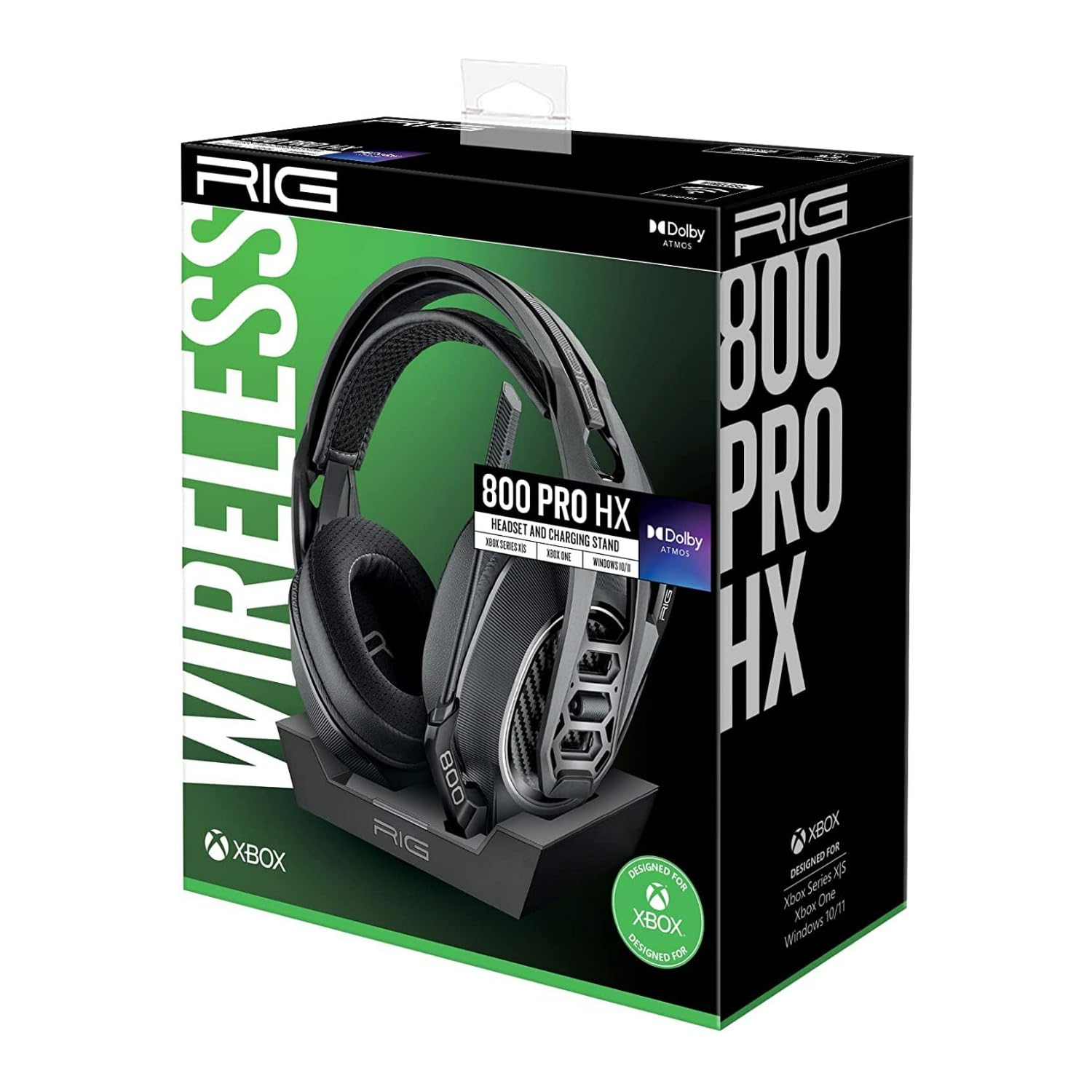 RIG 800 PRO HX Wireless Headset & Multi-Function Base Station Officially Licensed for Xbox Series X|S, Xbox One, Windows 10/11 PCs - Dolby Atmos for Headphones 3D Surround Sound - 24 Hour Battery