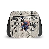 Head Case Designs Officially Licensed Superman DC Comics Newspaper Logos and Comic Book Vinyl Sticker Gaming Skin Decal Cover Compatible with Nintendo Switch Joy-Con Controller