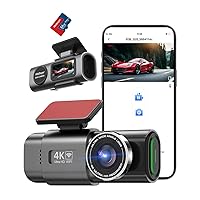Dash Cam Front and Rear with WiFi, 4K/1080P, 1.47