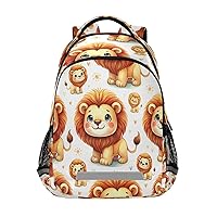Cartoon Lion Backpack for School Elementary,Kid Bookbag Cartoon Lion Toddler Backpack Kid Back to School Gift,5