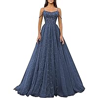 Off Shoulder Sequin Prom Dresses for Teens Navy Blue Long Sparkly Evening Ball Gown Size 0