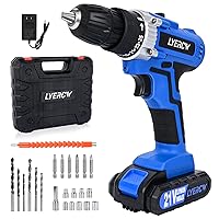 Cordless Drill Set, Electric Power Drill Kit with 23pcs Drill/Driver Bits, 20V Lithium lon Battery and Charger, 248 In-lb Torque, 3/8