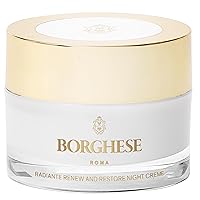Borghese Illuminating Night Cream - Radiante Renew And Restore Cream - For Dry & All Skin Type - 1.0 FL Oz