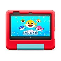 Amazon Fire 7 Kids tablet, ages 3-7 | Encourage curiosity with a tablet designed for growing young minds. 16 GB, Red