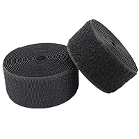 Sew on Hook and Loop Tape 2inch, Non-Adhesive Sticky Back, Sewing Fastening Tape Nylon Fabric Fastener Interlocking Strap