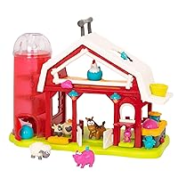 B. toys – Musical Fun Farm- Musical Toy Barn- Pretend Play- Farm Animals – Red Farmhouse with Lights & Sounds – Interactive Play Set for Kids – 2 Years +