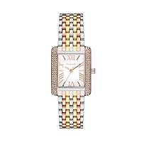 Michael Kors Emery Women's Watch, Rectangular Stainless Steel Watch for Women with Steel or Leather Band