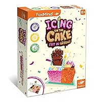 FoxMind Games: Icing On The Cake - Family Food Themed Tile Laying Strategy Game, Match Up Cake Pieces, Sweet Game Line, Ages 8+, 2-4 Players