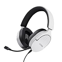 Trust Gaming GXT 489 Fayzo Gaming Headset for PC, PS5, PS4, Xbox Series X|S, Switch, Mobile, 3.5 mm Jack, 35% Recycled Plastics, Over-Ear Wired Headphones with Noise Cancelling Microphone - White