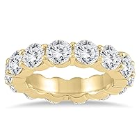 AGS Certified Diamond Eternity Band in 14K Yellow Gold (6 1/2-7 1/2 CTW)