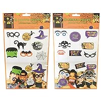 Funny Holiday Themed Photo Booth Props for Parties - Halloween Themes, Kit of 16 Props