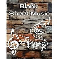 Sheet Music: Blank Staff Music Lines | 12 Staves Per Page | Staff Paper Notebook | 8.5