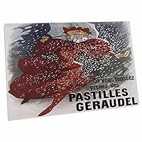 3dRose Vintage Pastilles Geraudel French Cough Medicine... - Desk Pad Place Mats (dpd-130007-1)