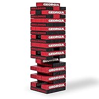 NCAA College Tabletop Stackers Block Game by Wild Sports - Perfect Gift for College Football Fan, Dorm Game, Rec Room, Tailgate