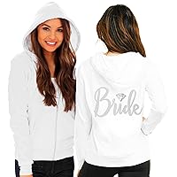 Bride Sweatshirt Zip Up Hoodie - Bride to Be Bridal Shower Spa Day Jacket - Bachelorette Party Hoodie…