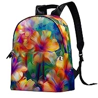 Travel Backpacks for Women,Mens Backpack,Watercolor Poppy Floral,Backpack
