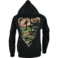 ShirtBANC Camouflage Bandana Bear Hoodie Sweatshirt Cali Sweater