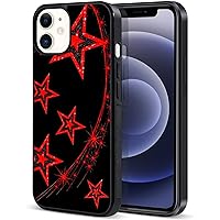 Red Star Case for iPhone 14 Pro Girls Women Cute Design Soft TPU Hard Back Shockproof Anti-Scratch Protective Cover Case for iPhone 14 Pro