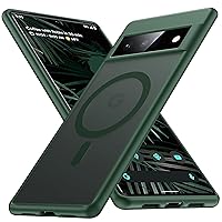 [NO.1 Magnetic for Google Pixel 6 Pro Case with MagSafe [Military Grade Drop Tested][Translucent Matte][Anti-Fingerprint] Slim Case Soft Silicone Bumper for Google Pixel 6 Pro Phone Case,Green
