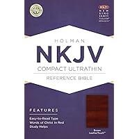NKJV Compact Ultrathin Bible, Brown LeatherTouch NKJV Compact Ultrathin Bible, Brown LeatherTouch Imitation Leather