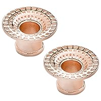 Pair of Rose Gold Plated Double Flared Black Hole Eyelets: 9/16