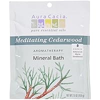 Aura Cacia Aromatherapy Mineral Baths - Meditating Cedarwood- 2.5 oz