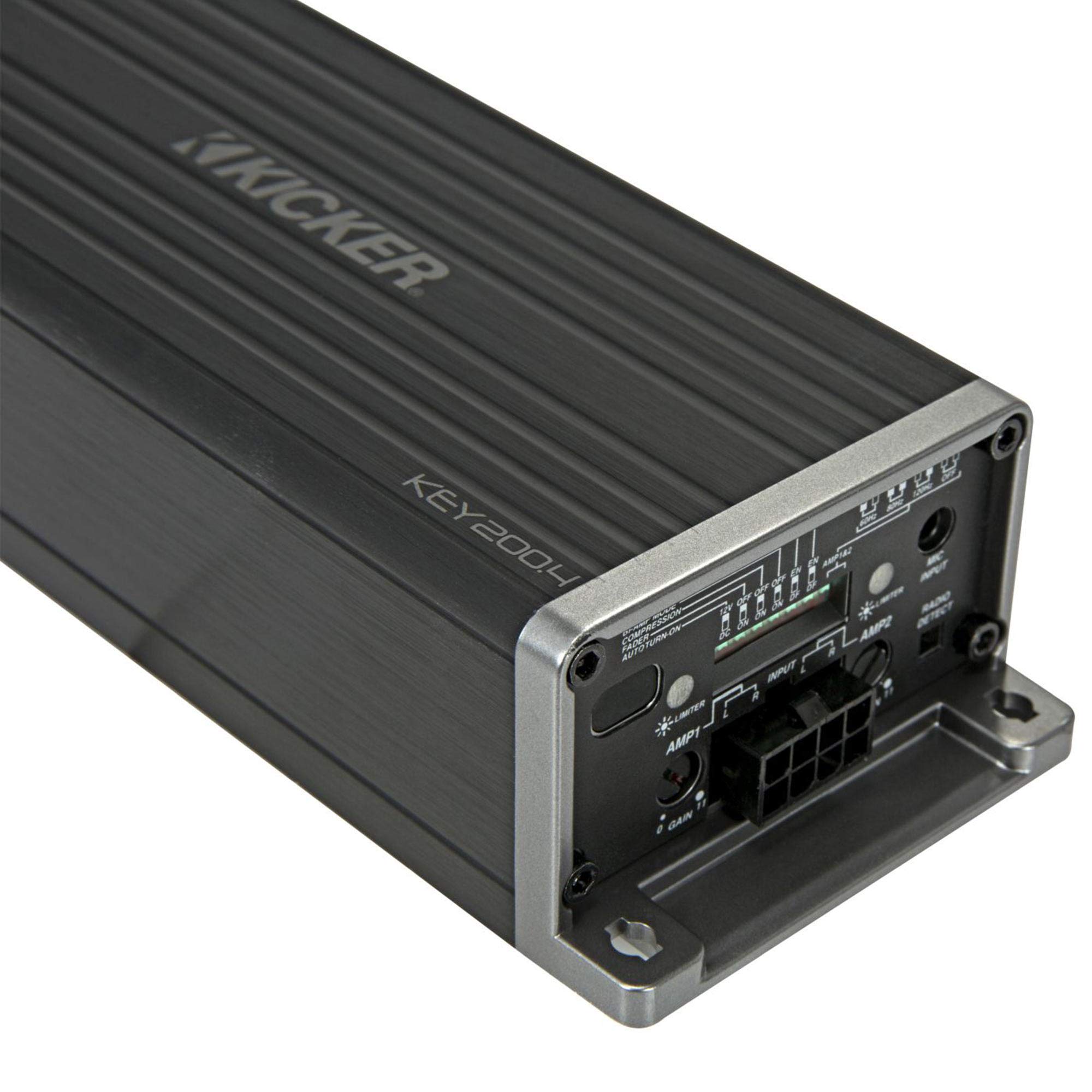 KICKER KEY2004 200w 4-Channel Amplifier w/Auto-EQ/Processor) Smart Amp 47KEY2004