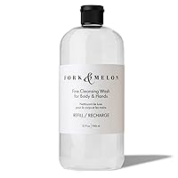 Fine Cleansing Wash for Body & Hands (32oz) - Refill Size | Luxury Organic Hand Soap Refill | Non Toxic Body Wash