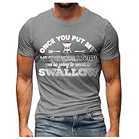Mens Shirts Casual T Shirts Big and Tall 3D Printted Short Sleeve Shirts Classic Muscle T-Shirt Hip Hop Streetwear