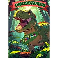 Dinossauros animados para colorir (Portuguese Edition)