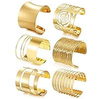 RIOSO 4 Pcs Cuff Bangle Bracelet for Women Open Wide Wire Bracelets Gold Wrist Cuff Wrap Bracelet, Women's, Size: Adjustable