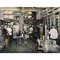 Collins Pharmacy 1900 Nthe Collins Pharmacy Islip Long Island Oil Over A Photograph C1900 Poster Print by (18 x 24)