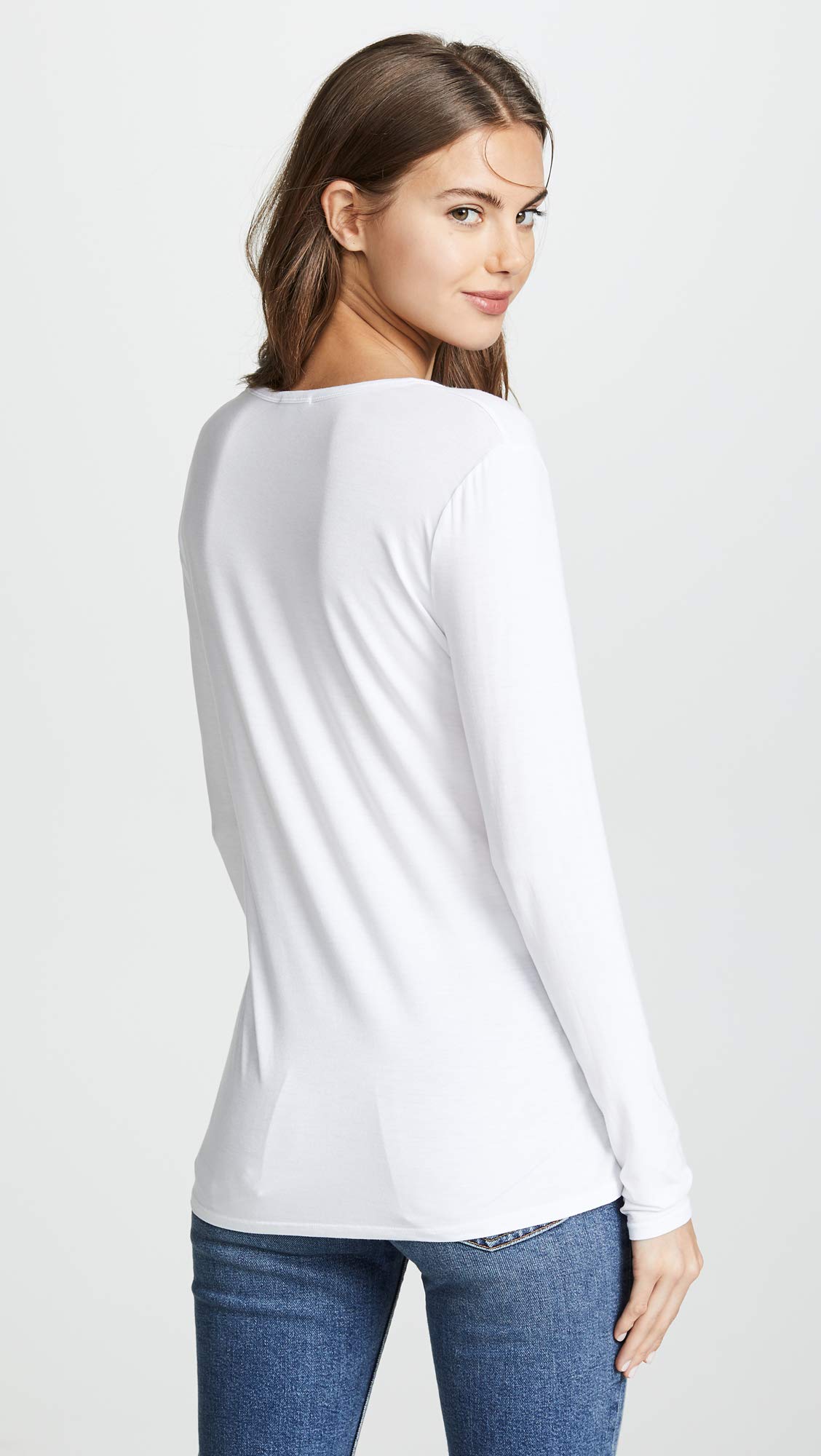 Splendid Women's Long Sleeve Rayon Jersey Scoop T-Shirt