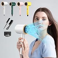 Electric Hair Dryer High-Power Electric Hair Care Dryer Home Hair Dryer Portable Quick Drying Hot Cool Wind Comb Hair Salon Blowing Dryer with Combs Suit Blow Dryer with Diffuser Prime Deals Today