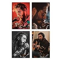 ICE SPICE 4Pcs Paper Poster Picture Paintings for Living Room Bedroom Wall Art Decor Frameless Inspirational Music Post Poster for Classroom Aesthetics Paintings Singer Malone Poster Decor